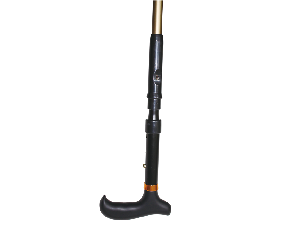 Wandelstok met paraplu (geruit beige) - Afbeelding 3