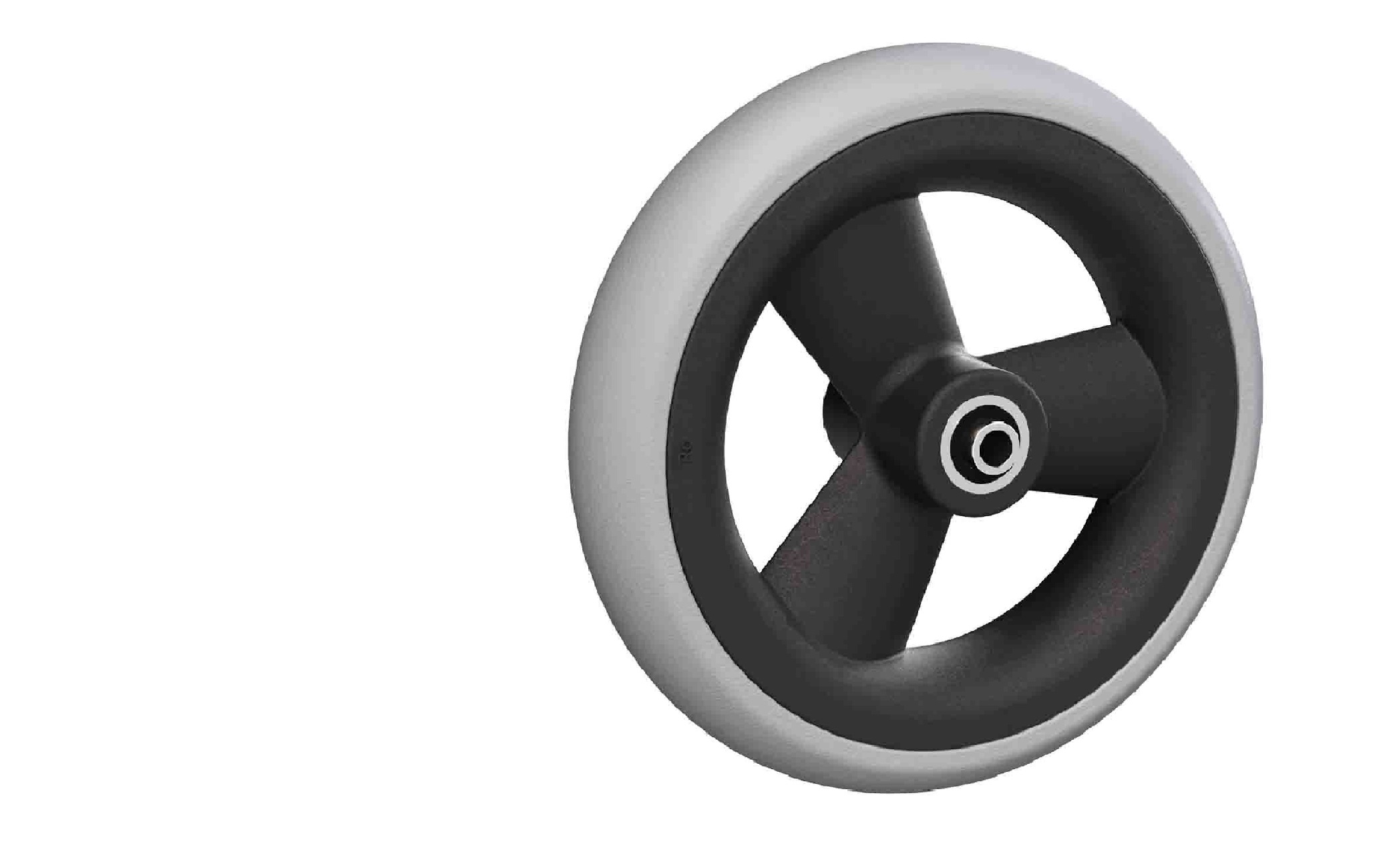 Rubber wiel 178 x 35 naaf lengte 36 mm