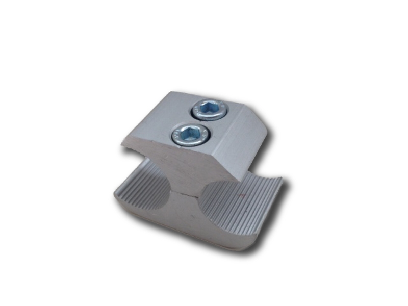 Klemblok aluminium 19-25mm zwart (per set) - Afbeelding 3