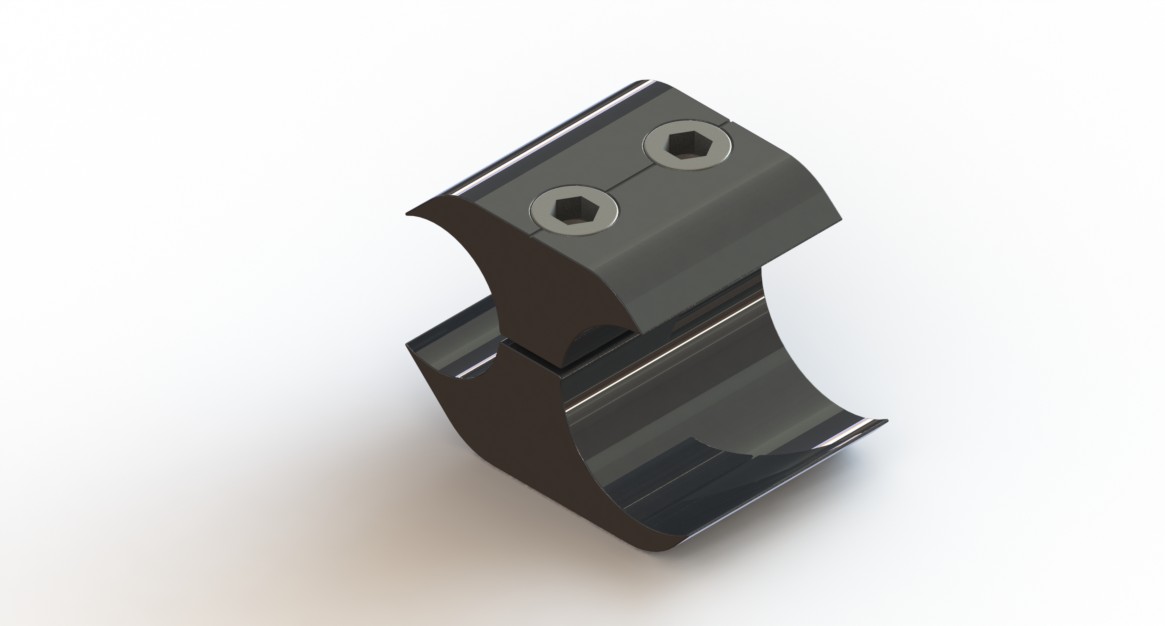 Klemblok aluminium 19-32mm (per set)