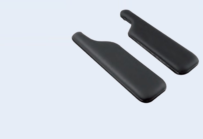 P-vormige armlegger lang, pro skin (per set) 460x120mm