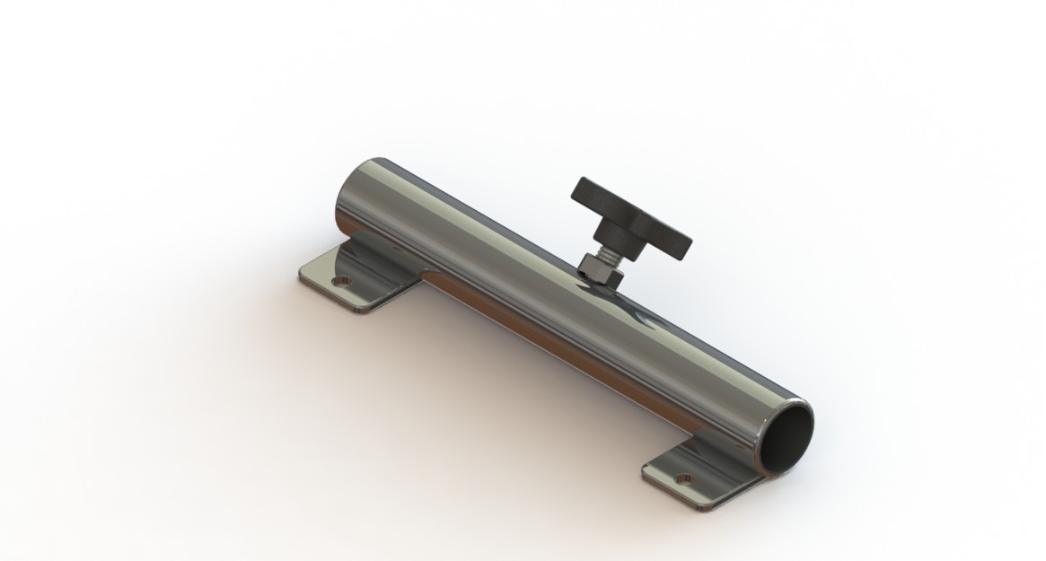 Werkbladhouder ontvangstbuis, 22mm 144-156mm (chroom) - Afbeelding 2