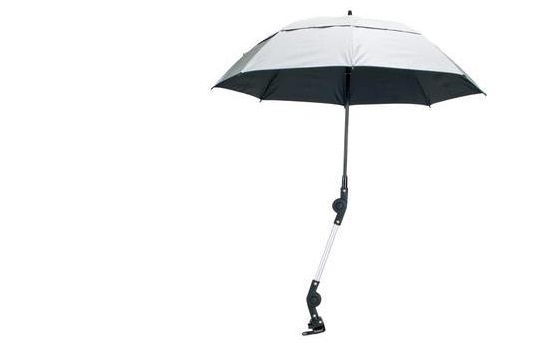 Rollator/Rolstoel paraplu, incl. bevestiging, kleur: Zilver