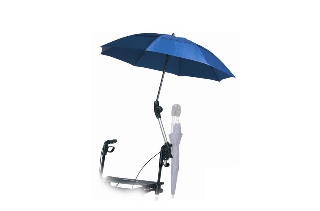 Rollator/Rolstoel paraplu, incl. bevestiging, kleur: Zilver - Afbeelding 6