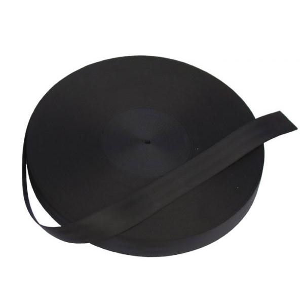 Veiligheidsgordelband, zwart, breedte 50mm lengte 25 meter - Afbeelding 2