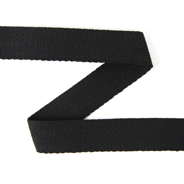 Veiligheidsgordelband, zwart, breedte 50mm lengte 25 meter - Afbeelding 3