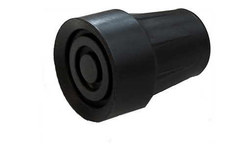 Krukdop rubber 25mm, zwart