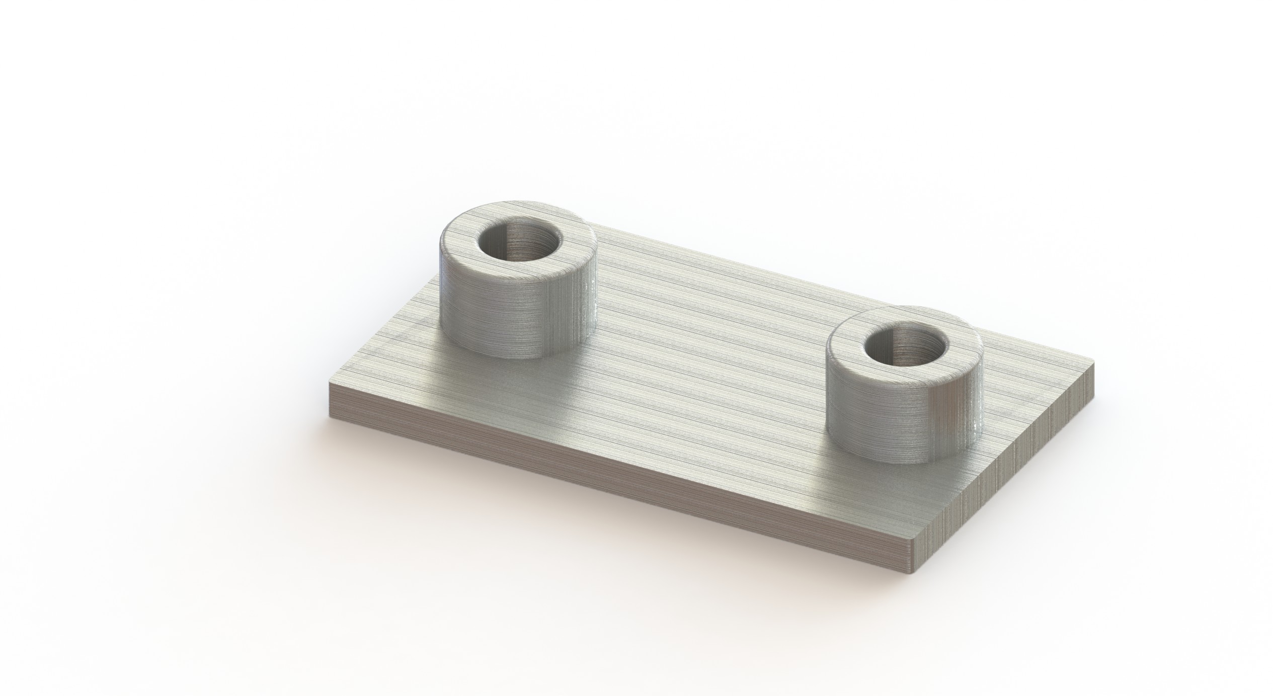 Montageplaat voor klemblok 20-25mm, incl. M6 draadbussen