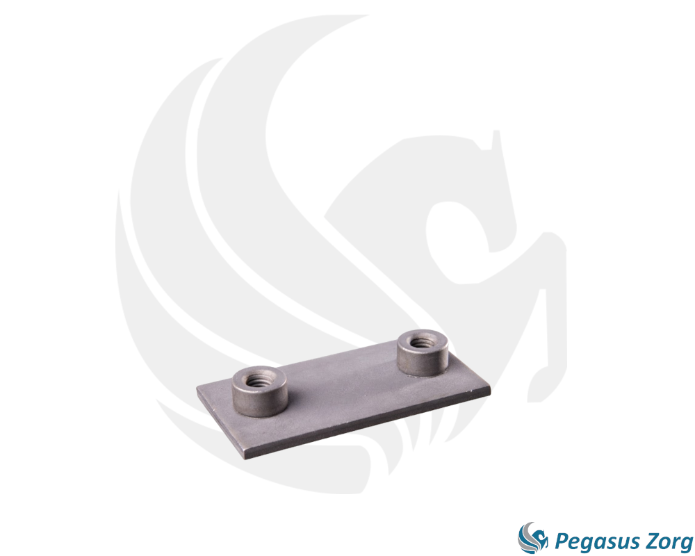 Montageplaat voor klemblok 28-32mm, incl. M6 draadbussen