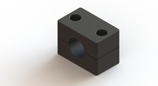 Klemblok leidingbeugel 18mm kunststof zwart (per set) - Afbeelding 3