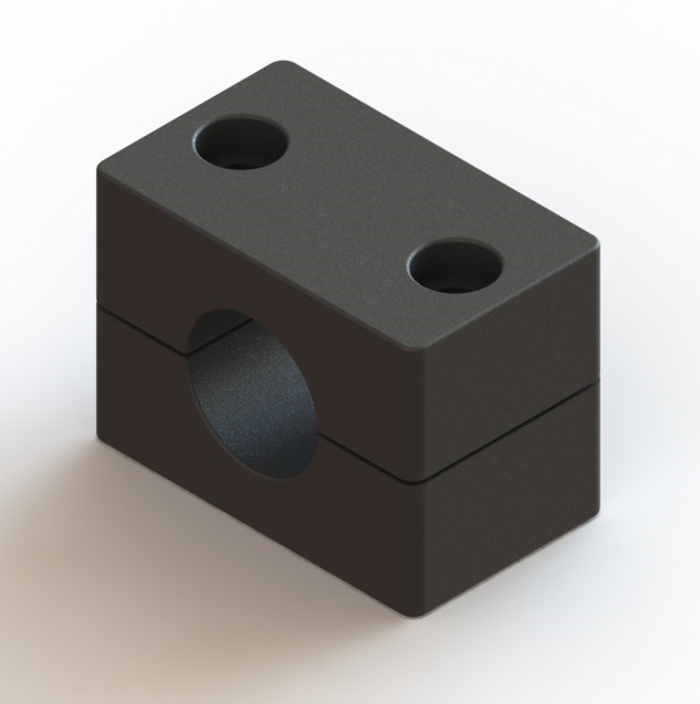 Klemblok leidingbeugel 25mm kunststof zwart (per set) - Afbeelding 4