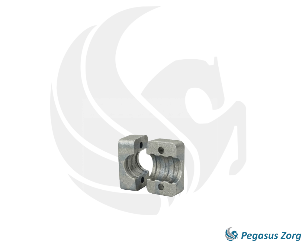 Klemblok leidingbeugel 19mm aluminium (per set)