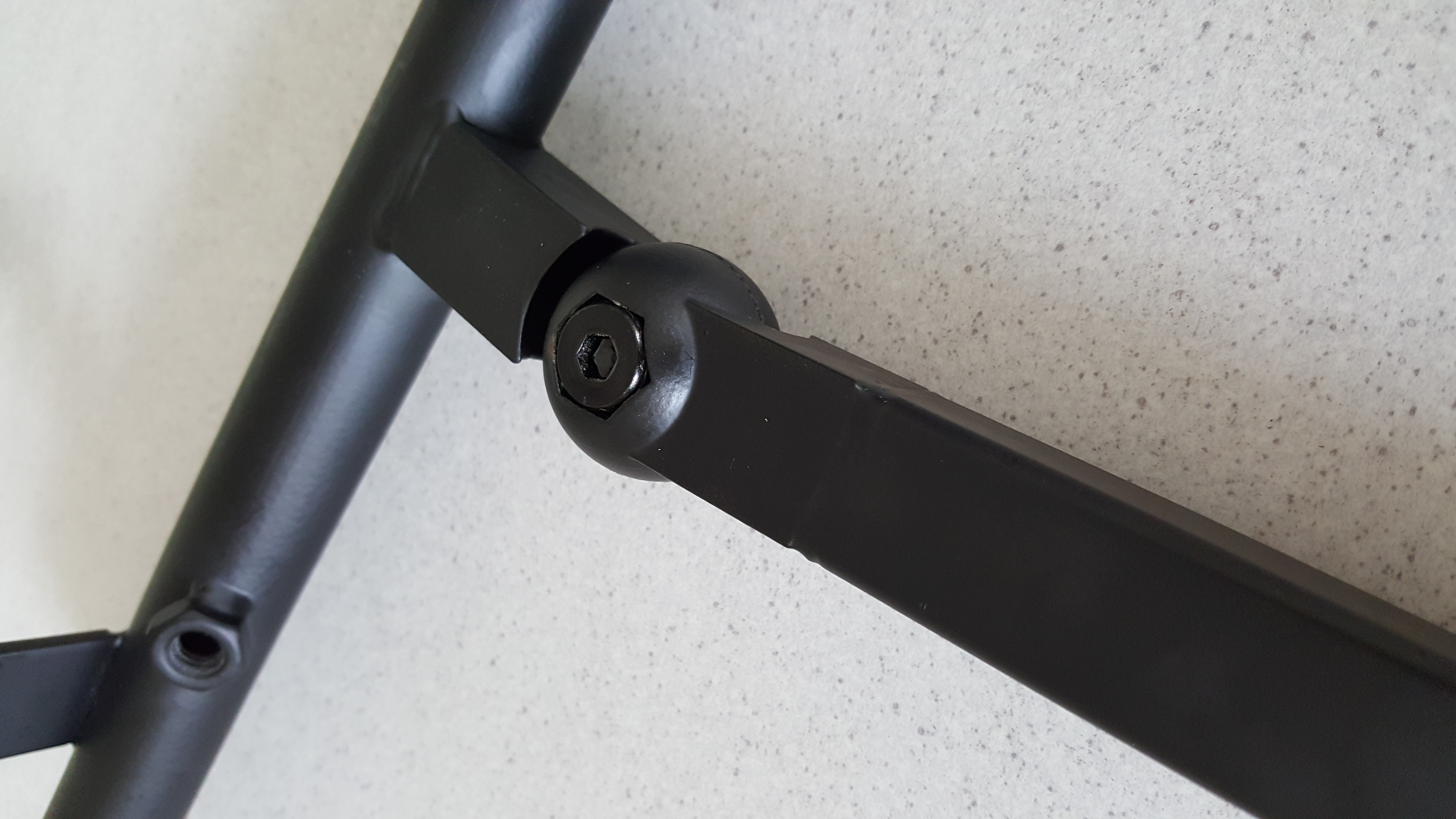Armsteun in hoek verstelbaar 19mm, excl. insteekbuis