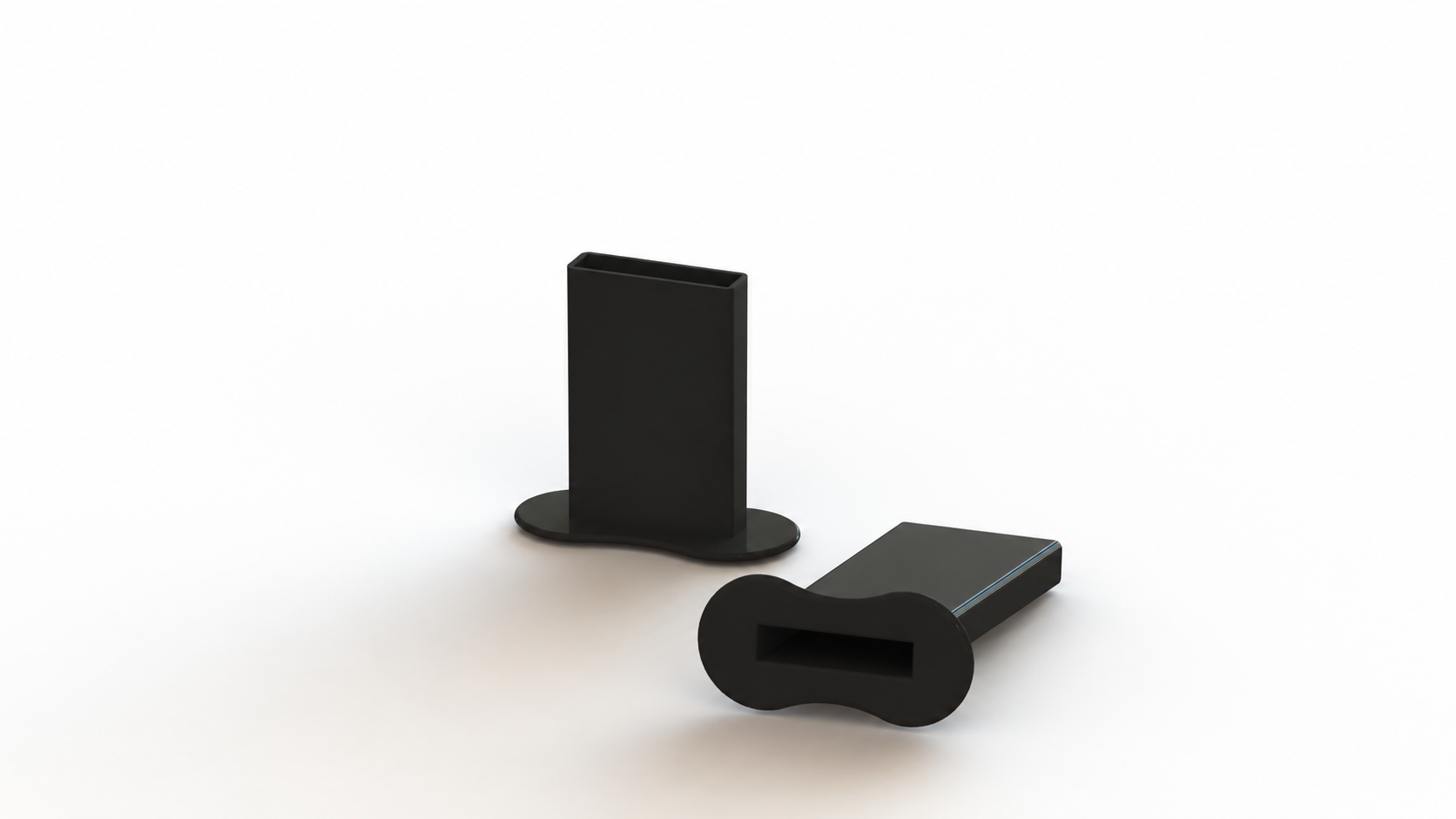 Doorvoerhuls voor matrassen (kunststof) zwart - 10cm verkort - Afbeelding 2
