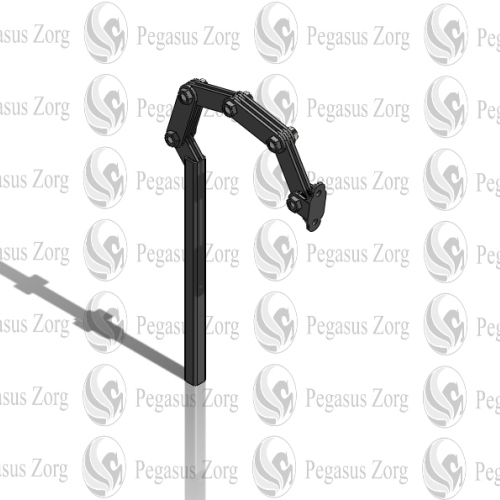 Hoofdsteun verstelsysteem 5 scharnierpunten, 15x15mm incl. metalen bevestigingsdeel  - Afbeelding 3