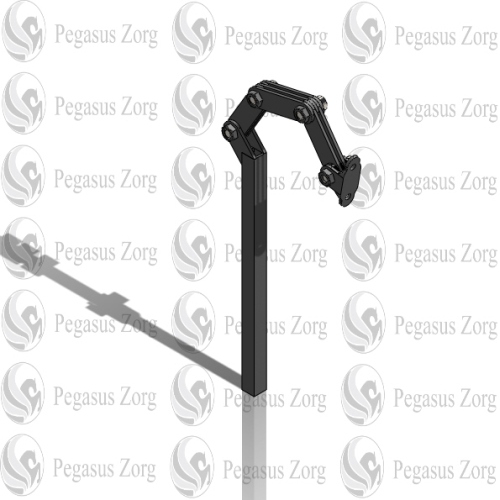 Hoofdsteun verstelsysteem 4 scharnierpunten, 15x15mm incl. metalen bevestigingsdeel - Afbeelding 4