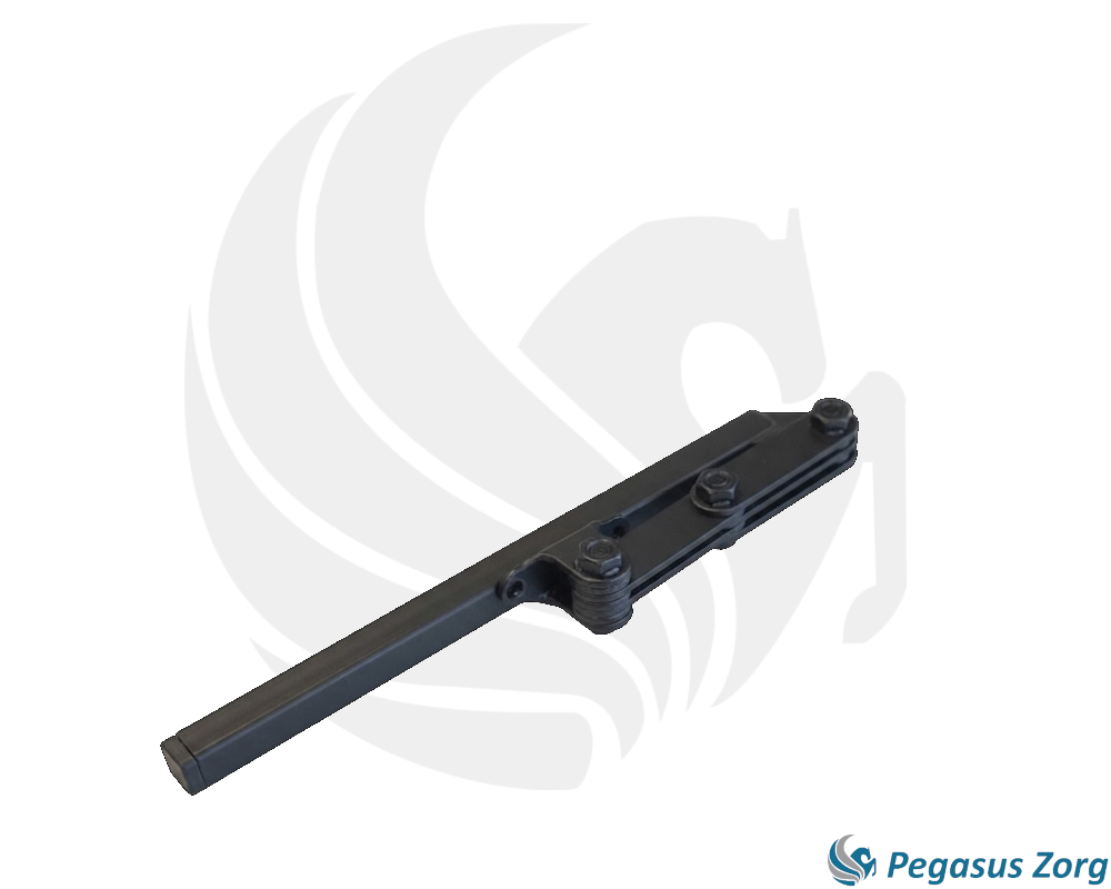 Hoofdsteun verstelsysteem 3 scharnierpunten, 15x15mm incl. metalen bevestigingsdeel (verkort 15cm)