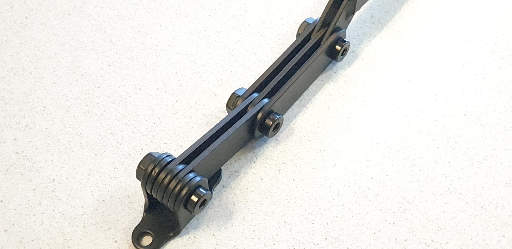 Hoofdsteun verstelsysteem 3 scharnierpunten, 15x15mm incl. metalen bevestigingsdeel (verkort 15cm) - Afbeelding 2