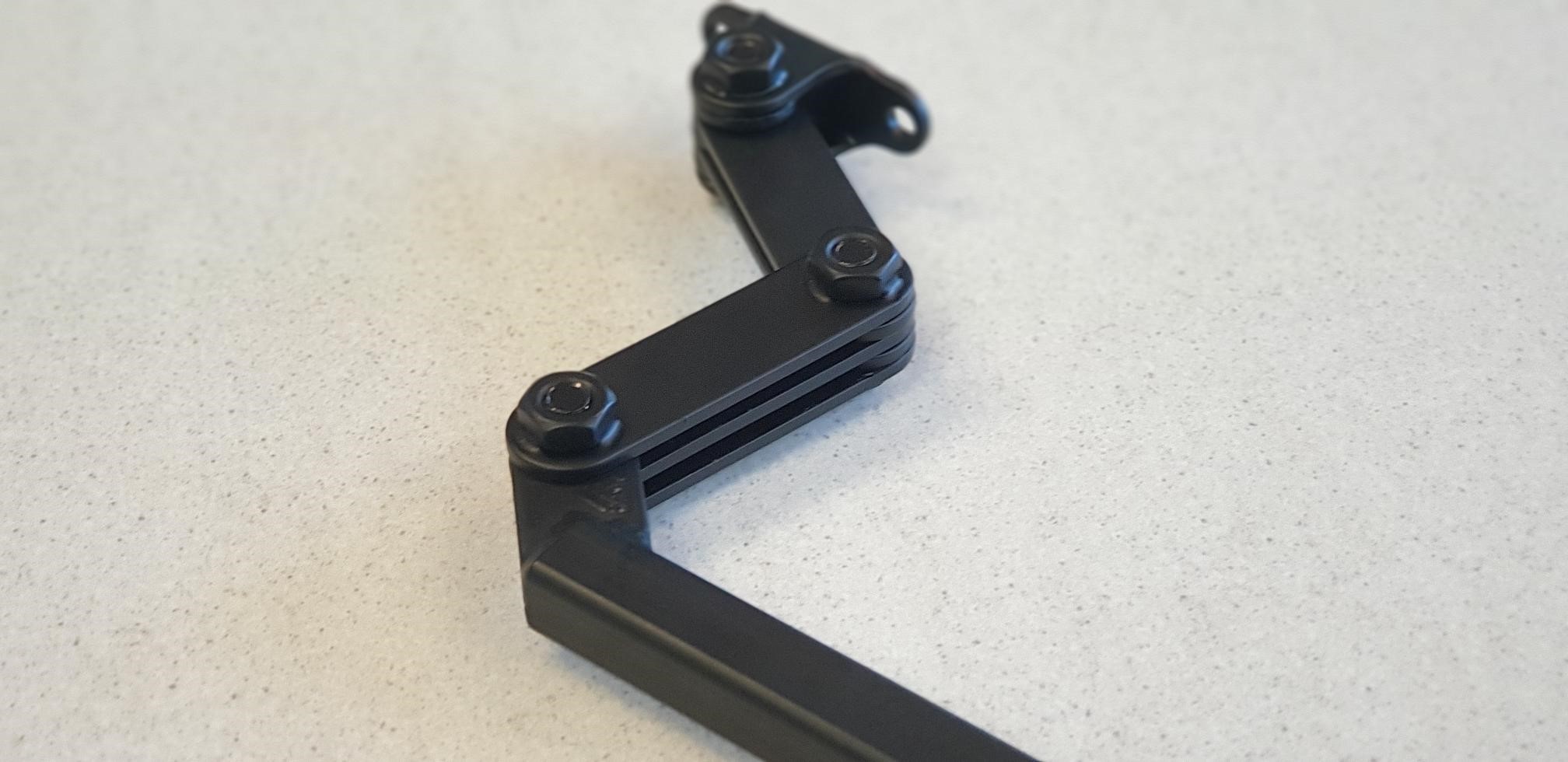 Hoofdsteun verstelsysteem 3 scharnierpunten, 15x15mm incl. metalen bevestigingsdeel (verkort 15cm) - Afbeelding 3