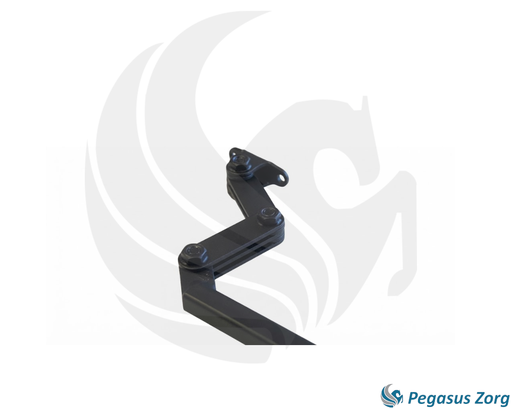 Hoofdsteun verstelsysteem 3 scharnierpunten, 15x15mm incl. metalen bevestigingsdeel (verkort 15cm) - Afbeelding 2