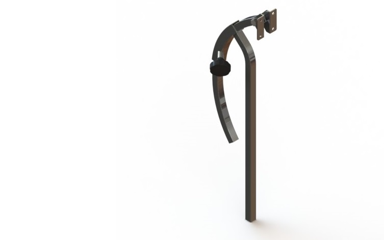 Hoofdsteun verstelsysteem, 15x15mm (type: 304 chroom) UITLOOP