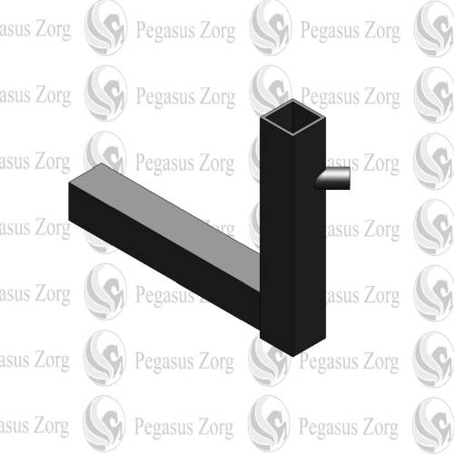 Armsteunhouder links (t.b.v. 25x25mm) zwart