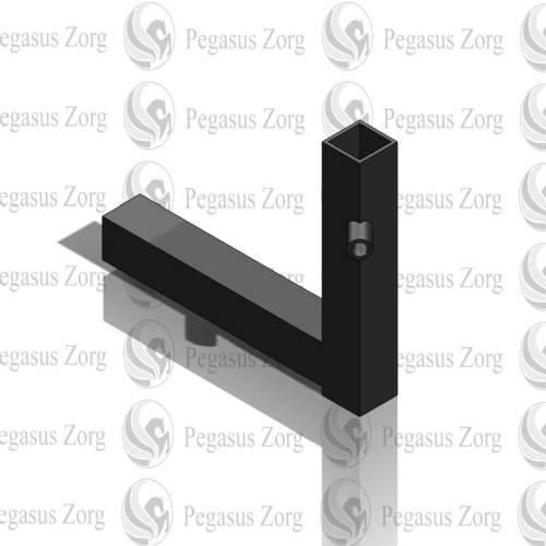 Armsteunhouder rechts (t.b.v. 25x25mm) zwart