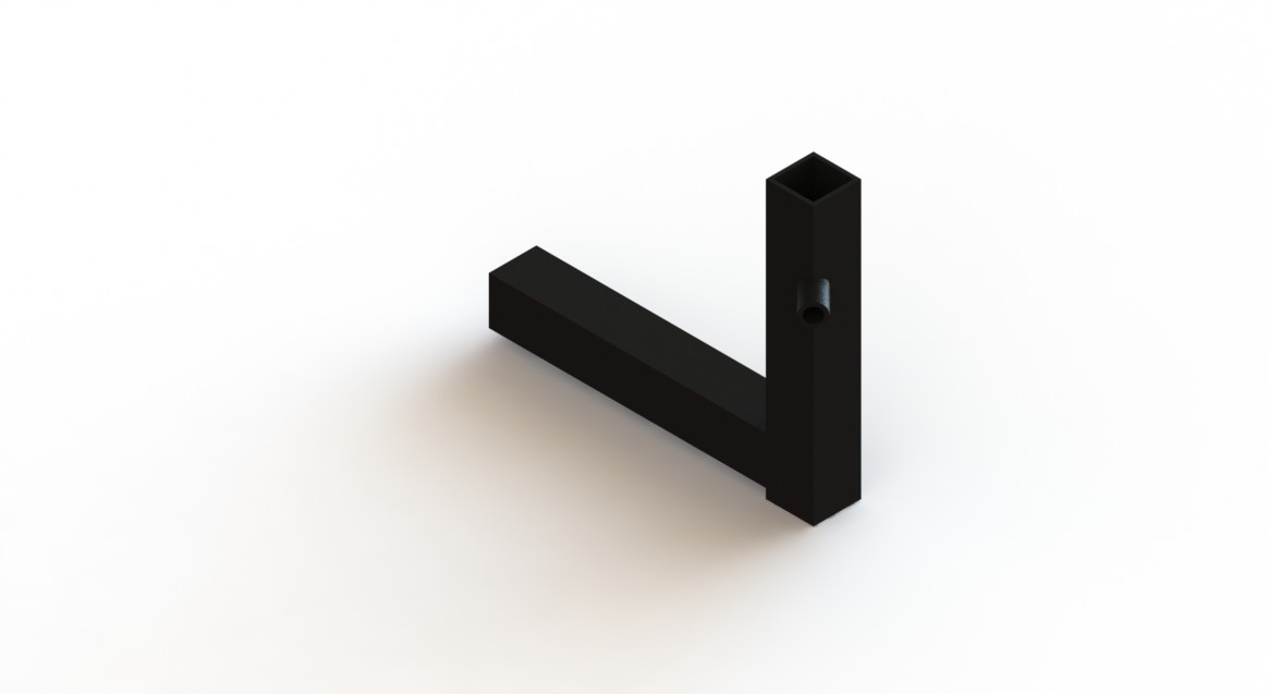 Armsteunhouder rechts (t.b.v. 25x25mm) zwart - Afbeelding 2
