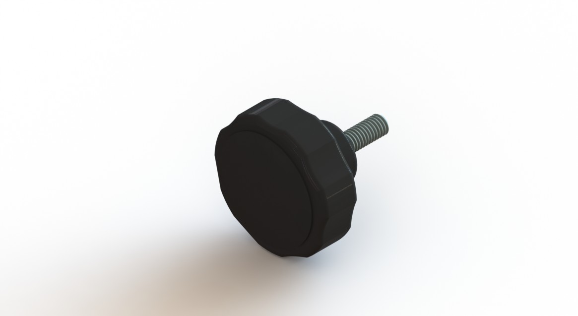 Draaiknop M6 x 20mm RVS