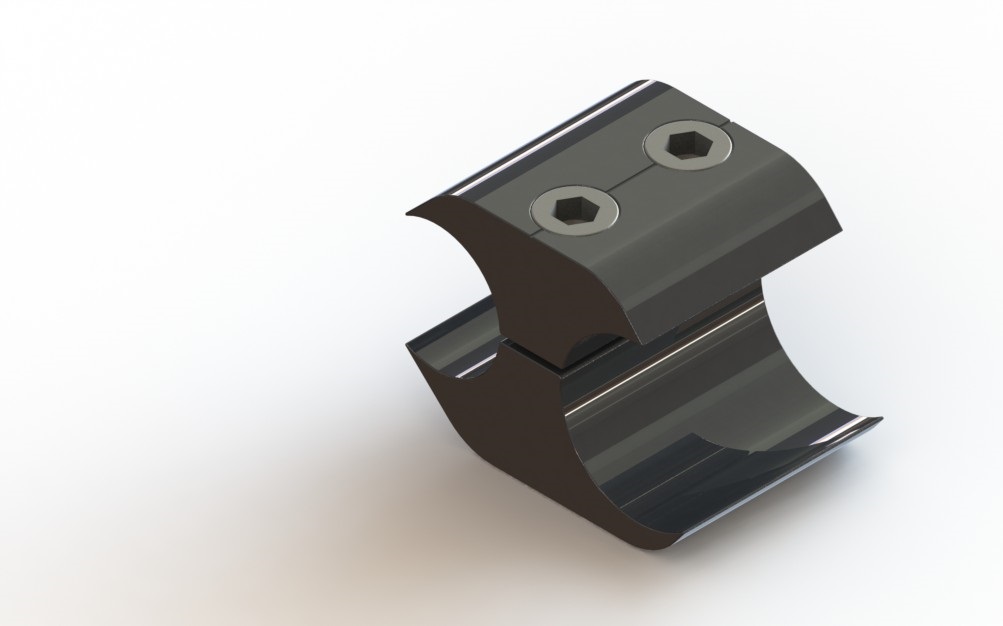 Klemblok aluminium 19-22mm (per set)