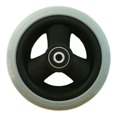 Wiel 125 x 25 (5") PU band, naaflengte: 36mm - Afbeelding 2