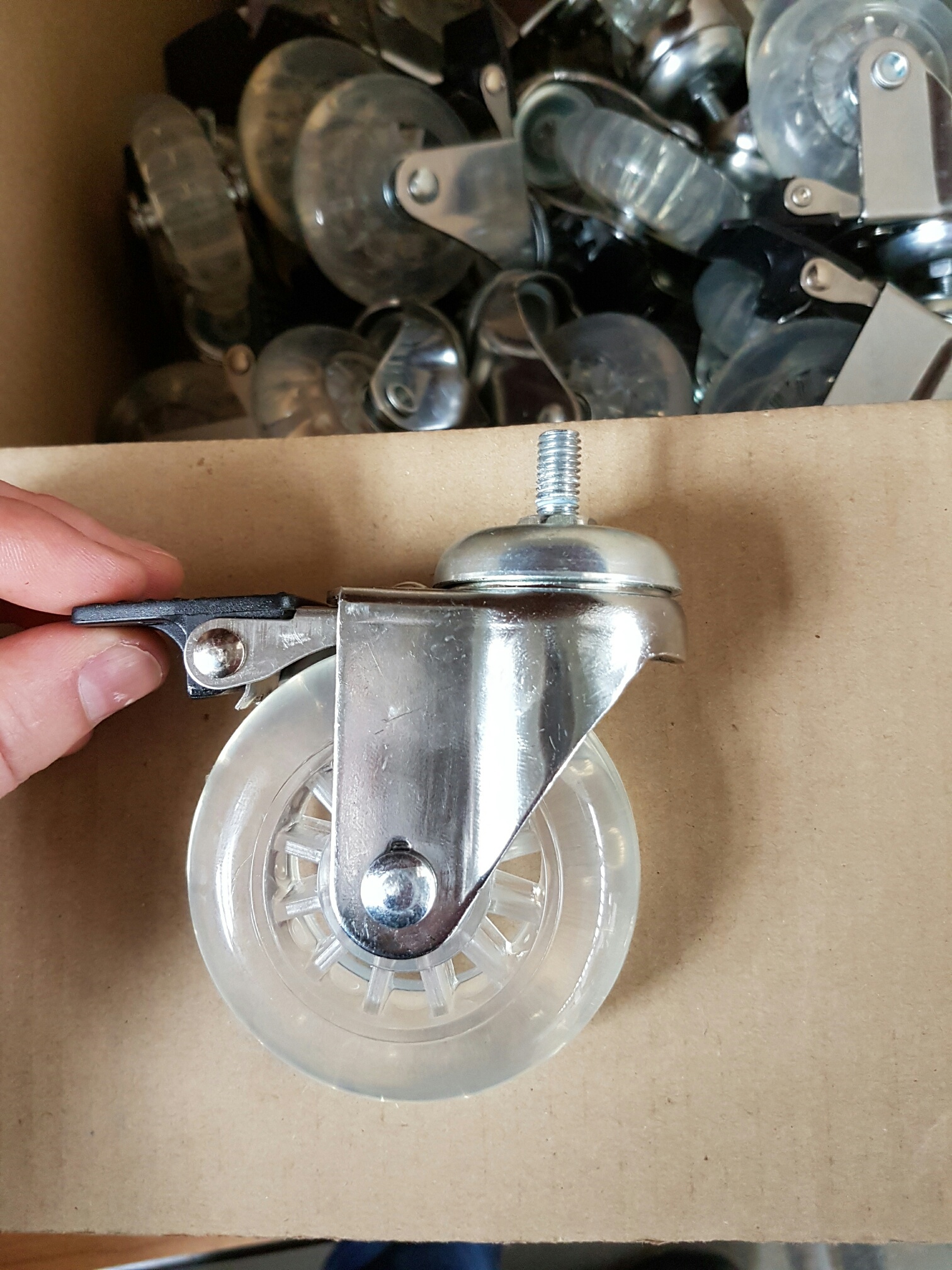 Zwenkwiel 75mm PU geremd (10mm) - Afbeelding 6