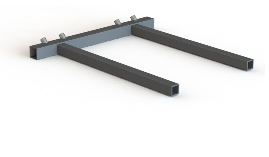 Framedeel Beensteun Brug zwart - Afbeelding 2