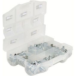 Spacer - afstandsbus met kraag, assortimentsbox met 200st. 