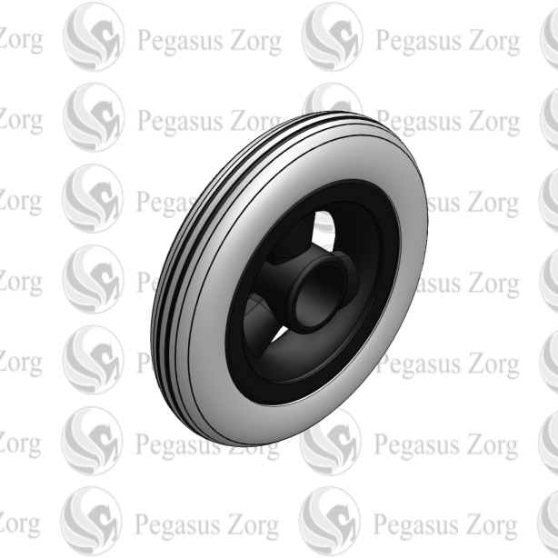 Wiel 150 x 30 (6") PU band, naaflengte: 36mm - Afbeelding 3