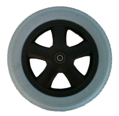 Wiel 12" Luchtband grijs, holle spaak, naaf: 12x38mm incl. afdekdop