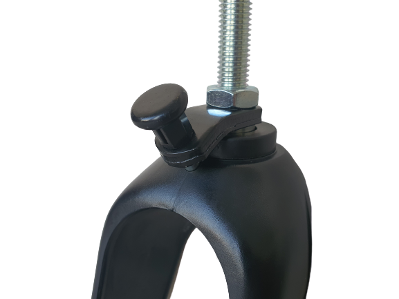 Zwenkvork kunststof Zwart (200-60-12 mm) incl. richtingblokkering - Afbeelding 2