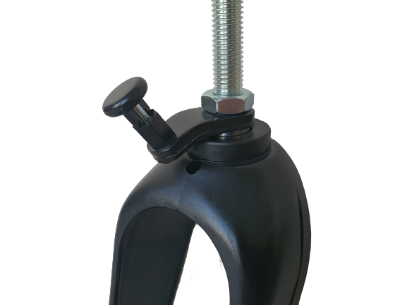 Zwenkvork kunststof Zwart (200-60-12 mm) incl. richtingblokkering - Afbeelding 3