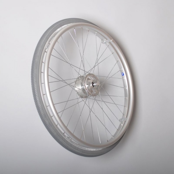 Wiel 24" PU band, gespaakt inclusief hoepel en remnaaf - Afbeelding 2