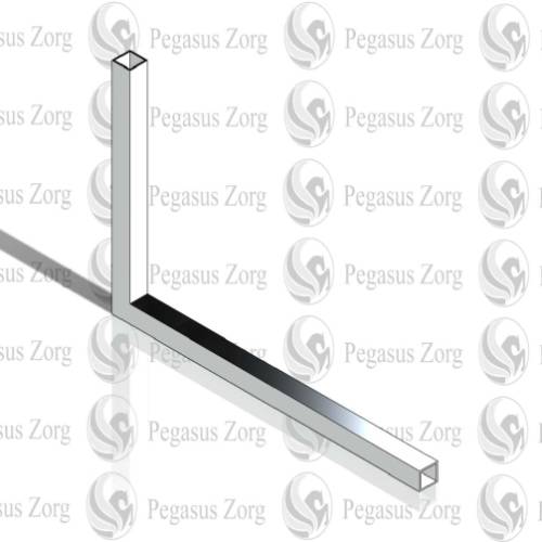 Haakse hoek 896, 250x350-20x20mm, chroom - Afbeelding 4