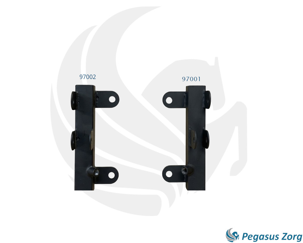 Armsteun hoekverstelling 013, 20x20mm Rechts, zwart - Afbeelding 3