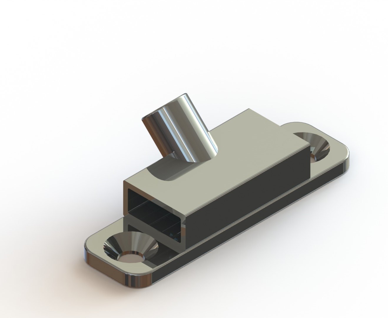 Fixatiedeel 886, 17x4mm, chroom