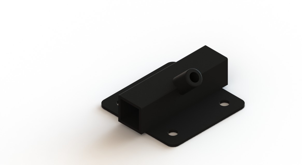Hoofdsteun geleider, 15x15mm 888, zwart (inclusief sterknop)