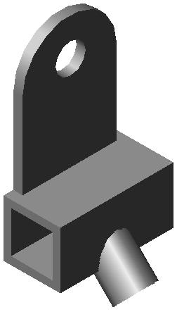 Fixatiedeel 885A, 15x15mm, chroom - Afbeelding 2