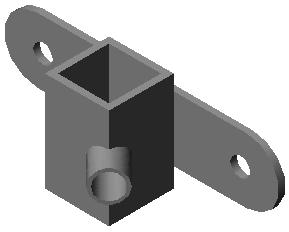 Fixatiedeel 891B, 20x20mm, chroom - Afbeelding 2