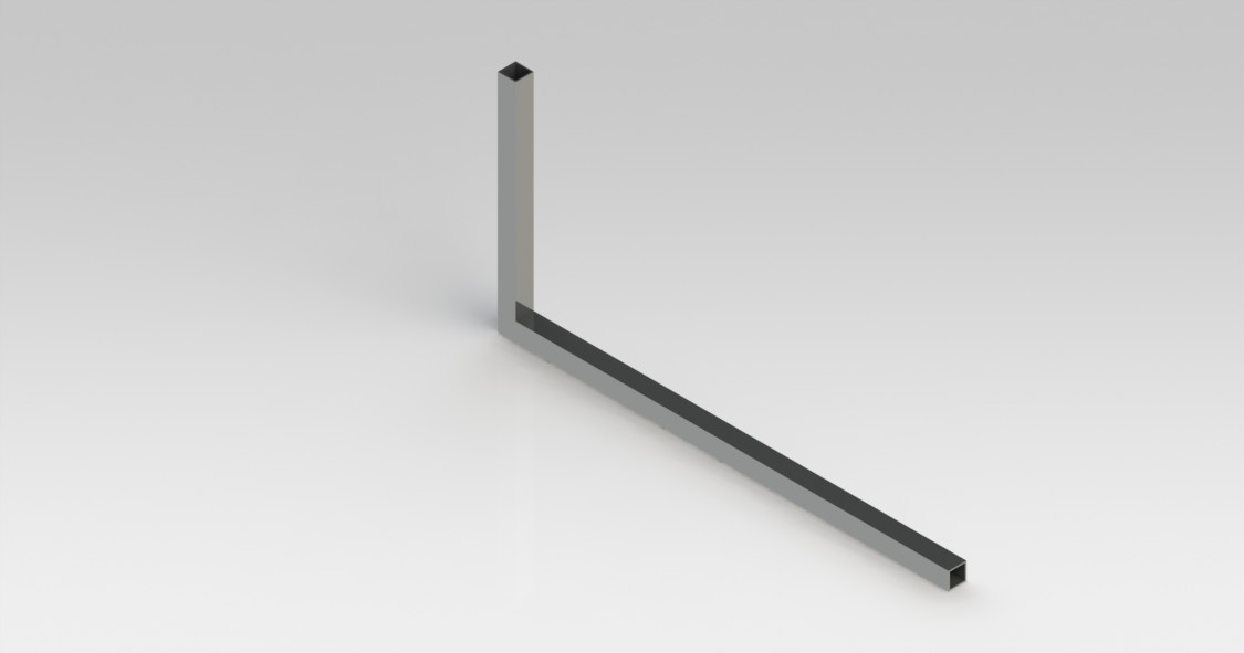 Haakse hoek 896, 250x500-20x20mm, chroom (wordt vervangen door OR 1028)