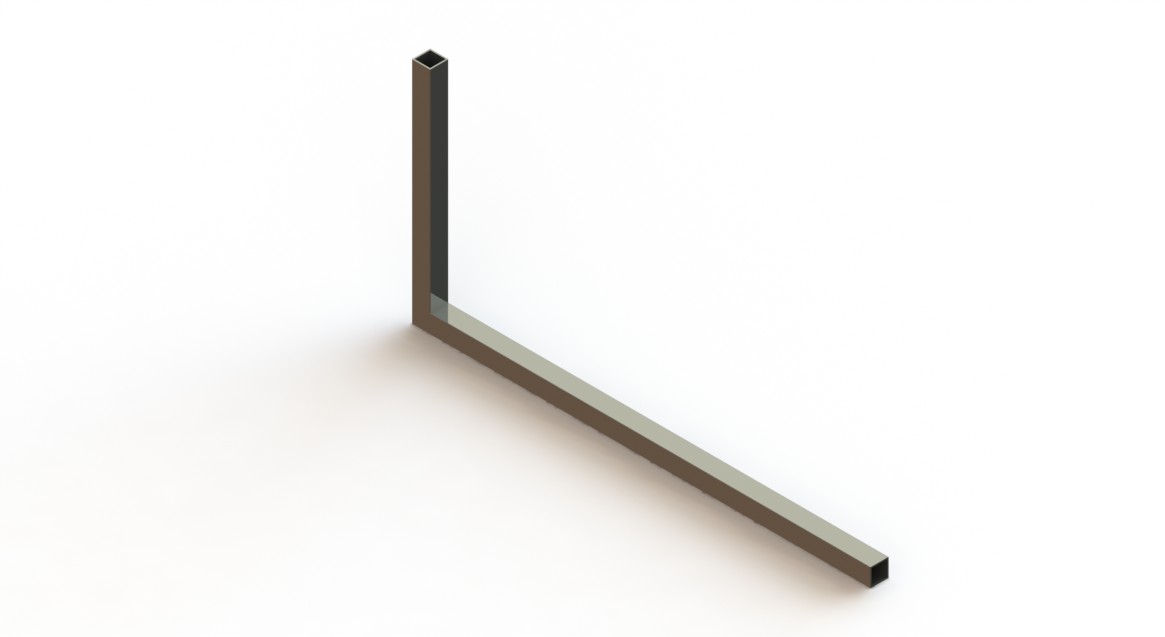 Haakse hoek 896, 250x500-20x20mm, chroom (wordt vervangen door OR 1028) - Afbeelding 2