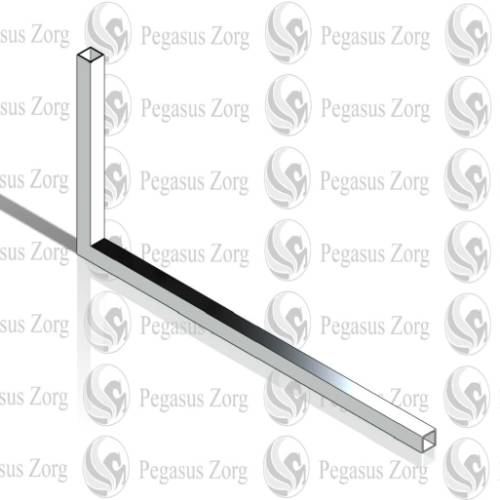 Haakse hoek 896, 250x500-20x20mm, chroom (wordt vervangen door OR 1028) - Afbeelding 3