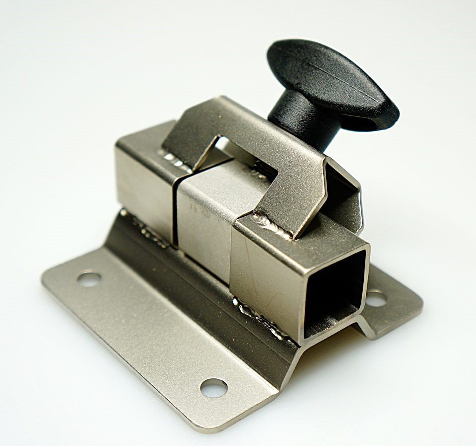 Hoofdsteun geleider, 15x15mm universeel, RVS