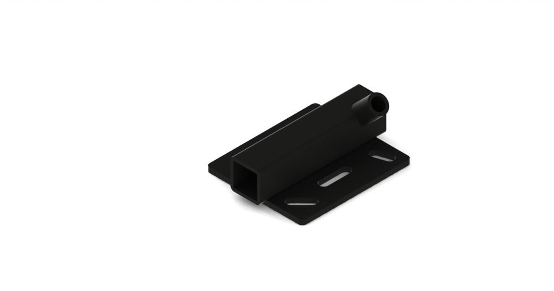 Hoofdsteun geleider, 15x15mm UniPro, zwart (inclusief stelknop)